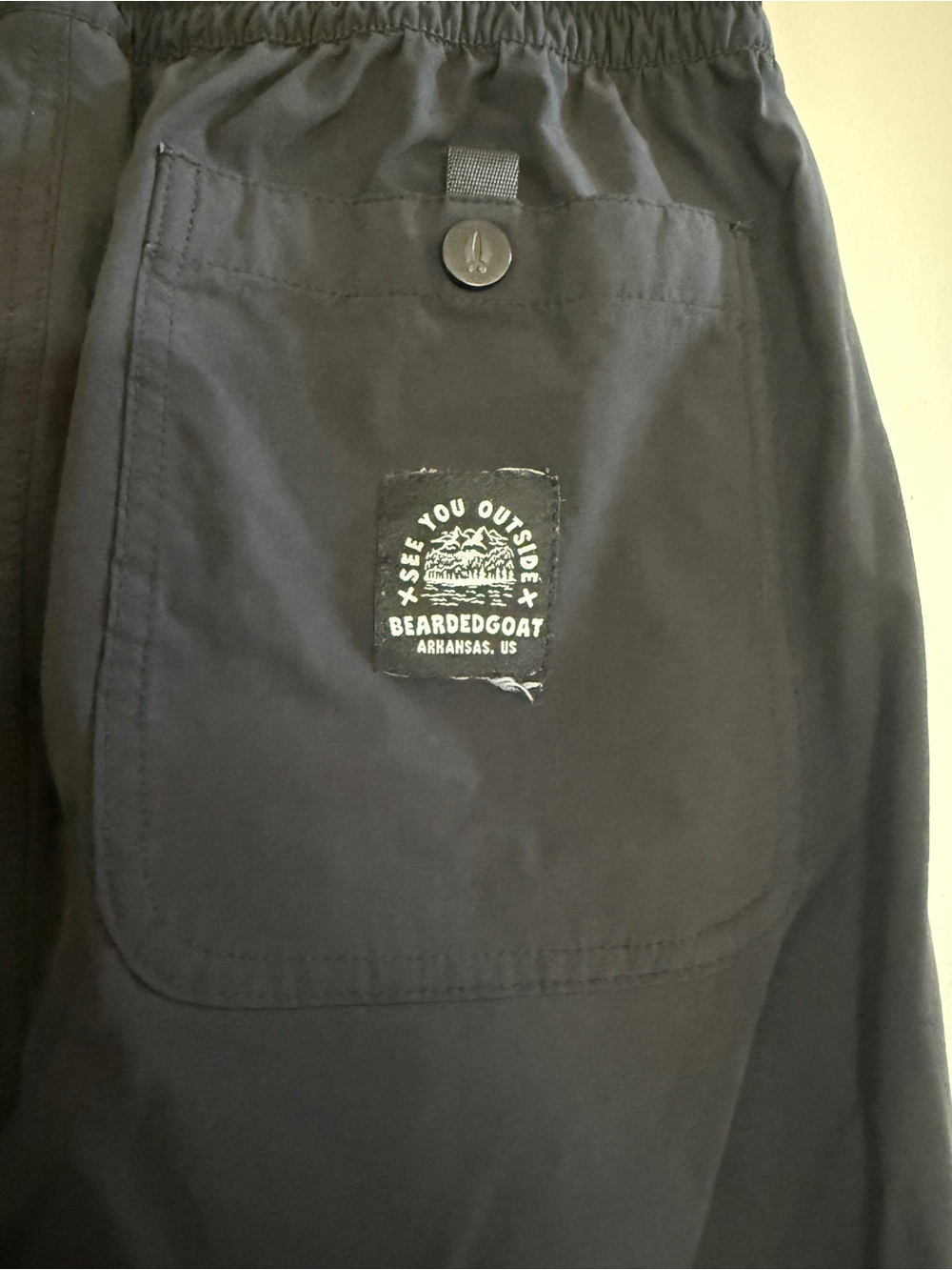 Black Women's Elastic Waist Track Pants with Drawstring - Picture 3 of 4